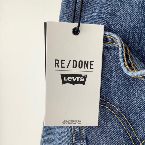 NEW! RE/DONE LEVI'S Engineered Tapered $675 msrp Size 26 Indigo Jeans G12-14 - Picture 5 of 9